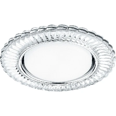 Светильник встраиваемый с белой LED подсветкой Feron CD4044 потолочный GX53 без лампы, прозрачный, хром 41306