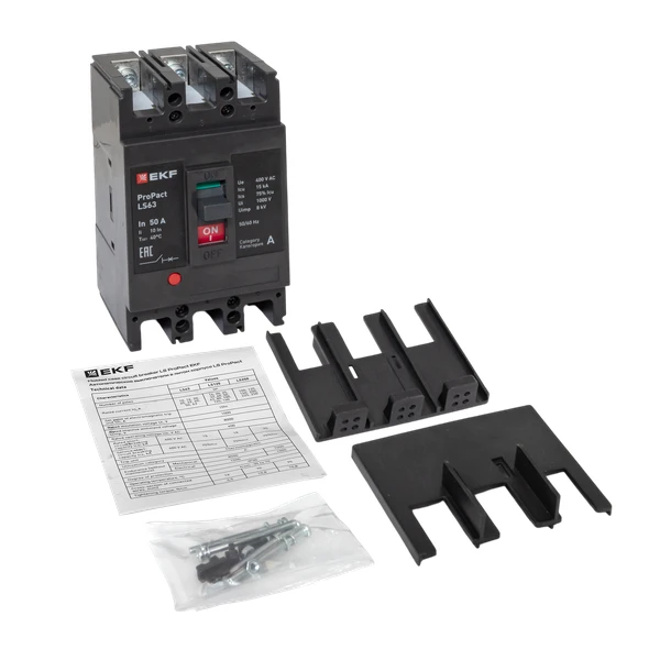Выключатель автоматический 3п 50А 15кА LS63 ProPact EKF mccb-63-15-3-50-ls 1