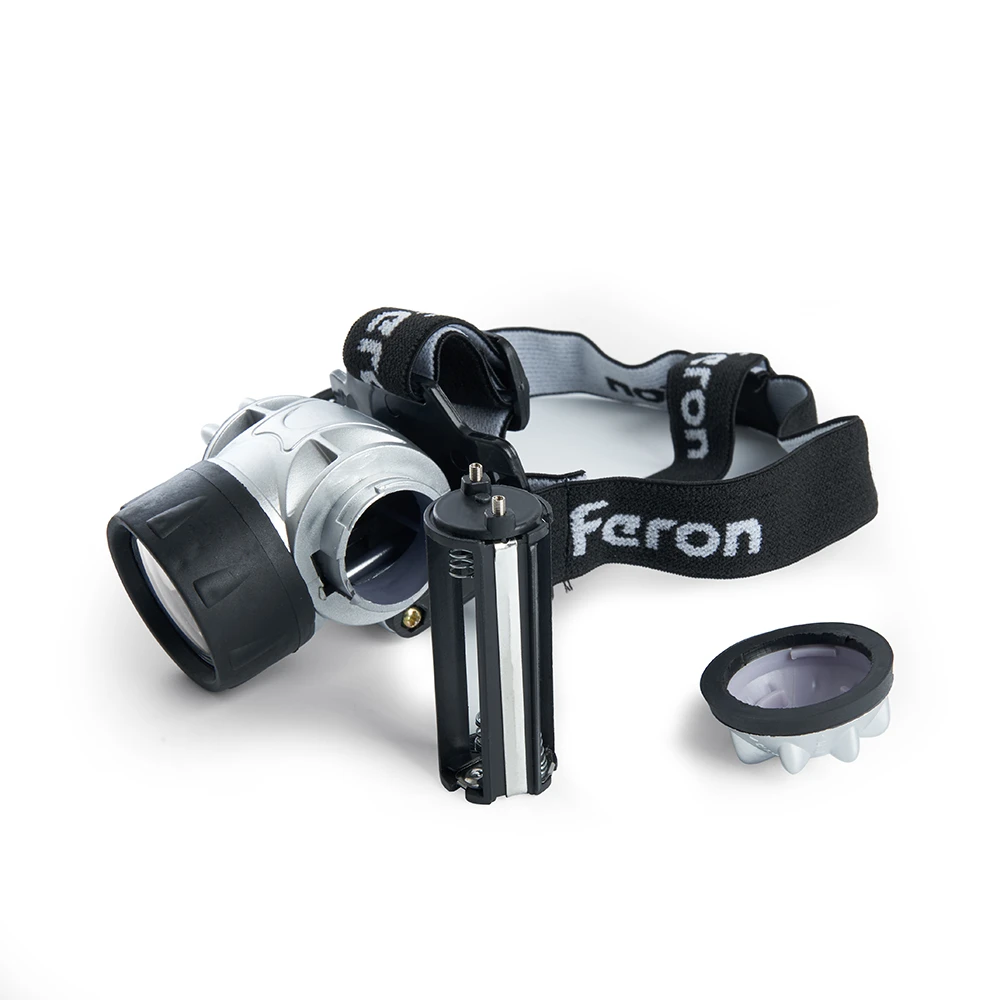 Фонарь налобный FERON TH2304 на батарейках 3*AAA, 3W 14LEDs IP44 пластик 41708 5