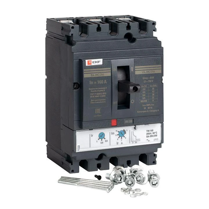 Выключатель автоматический 3п 250/160А 45кА ВА-99C Compact NS PROxima EKF mccb99C-250-160 3