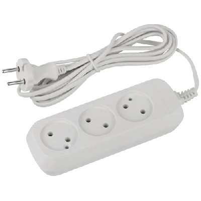 Удлинитель 3х3м без заземл. 6А IP20 GREEN LINE UDL-6-330 ШВВП 2х0.75 Эра Б0065041