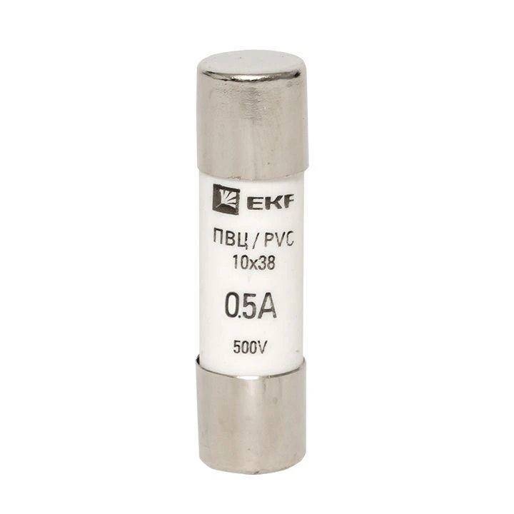 Вставка плавкая цилиндрическая ПВЦ 10х38 0.5А EKF pvc-10x38-0.5 1