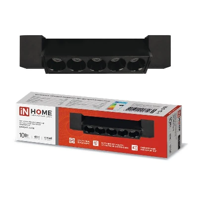 Светильник светодиодный трековый TOP-LINE LTR-02R-TL 10Вт 4000К IP40 1000лм 210мм 24град. линейный поворотн. черн. IN HOME 4690612045719