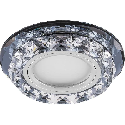 Светильник встраиваемый с белой LED подсветкой Feron CD878 потолочный MR16 G5.3 прозрачный 28823