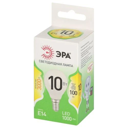Лампа светодиодная GREEN LINE P45-10W-830-E14 GL 10Вт шар 3000К свет тепл. E14 Эра Б0067065 1