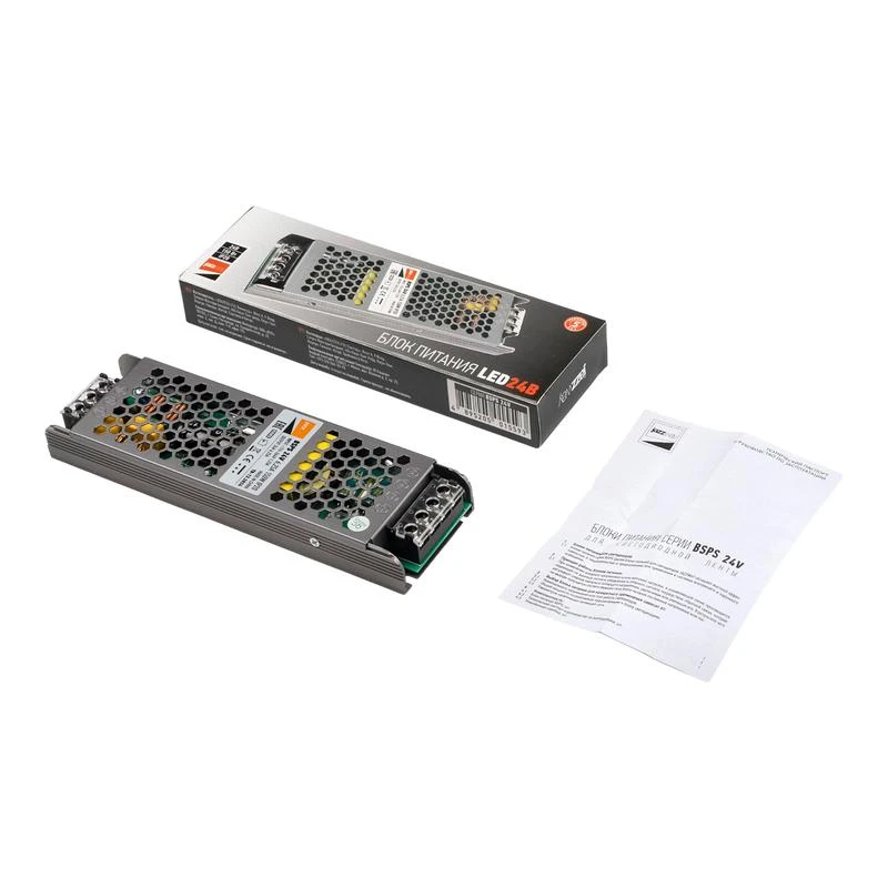 Блок питания для светодиод. ленты BSPS 150Вт 6.25А 24В IP20 метал. JazzWay 5015593 7
