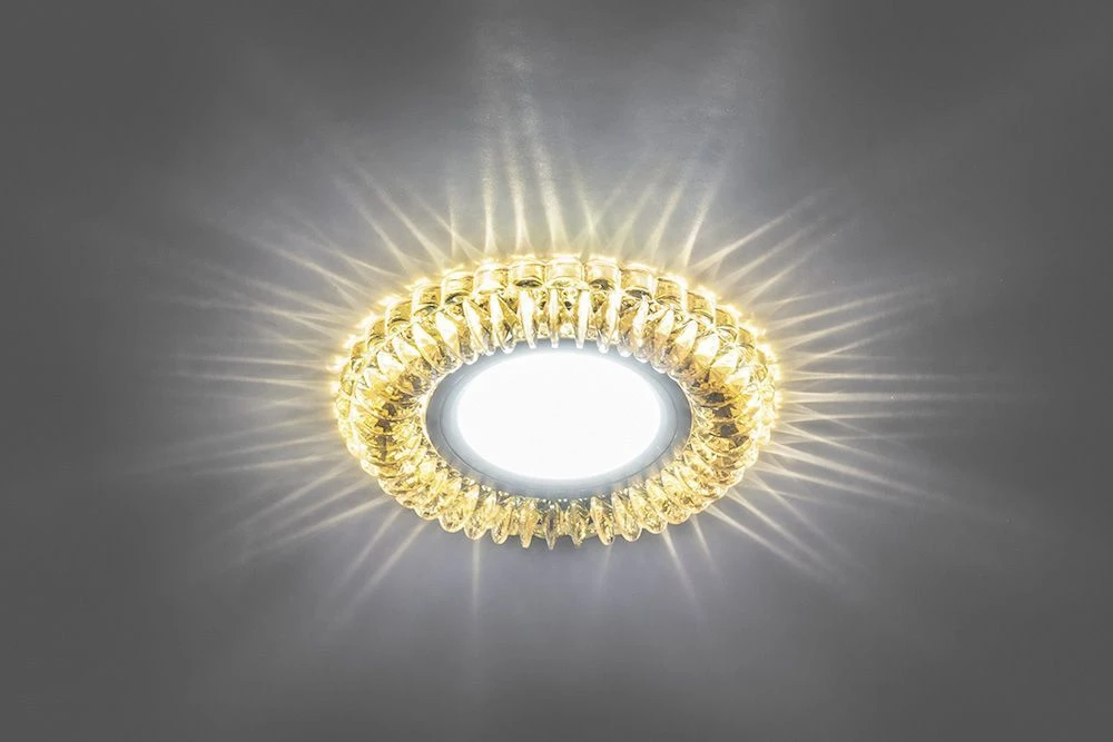 Светильник встраиваемый с белой LED подсветкой Feron CD904 потолочный MR16 G5.3 желтый 28847 1