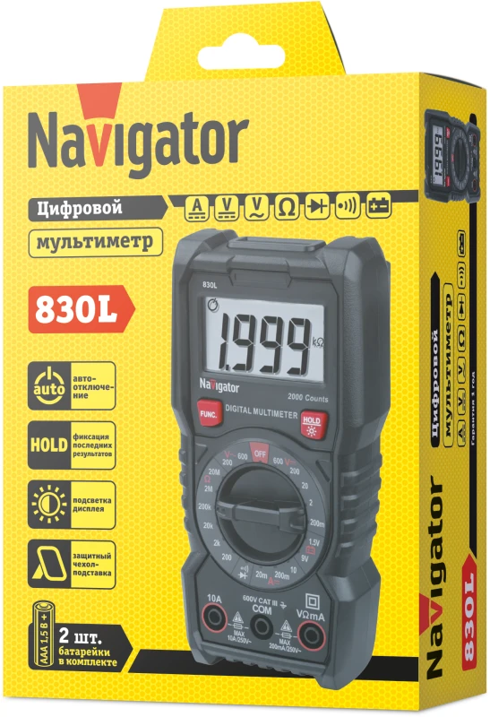 Мультиметр 95 765 NMT-Mm-830L цифровой Navigator 95765 2