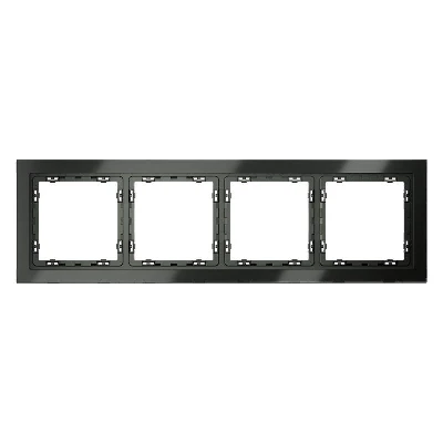 Рамка 4-м S70 стеклян. титан Voltum VLS110406