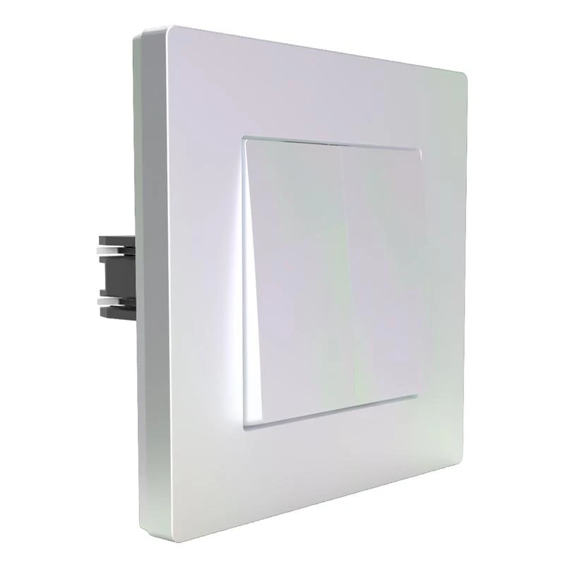 Выключатель 2-кл. СП Pixel 10А IP20 в сборе перламутр. TOKOV ELECTRIC TKE-PX-V2F-C04 2