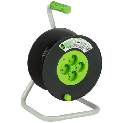 Удлинитель на пластик. катушке 4х20м без заземл. 6А IP20 GREEN LINE KAT-2x0.75-20m ПВС 2х0.75 Эра Б0065069