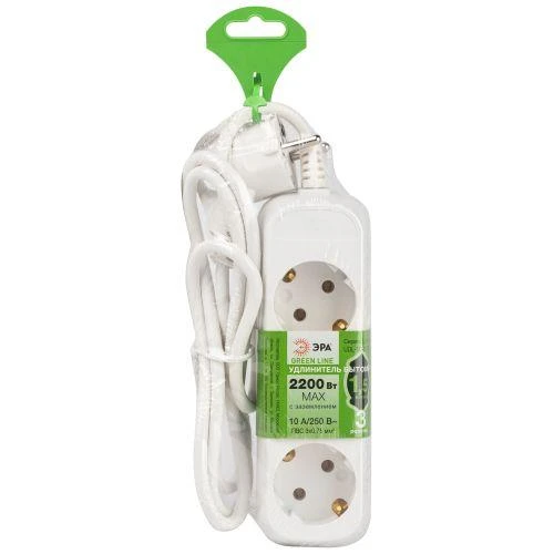 Удлинитель 3х1.5м с заземл. ПВС 3х0.75 UDL-10-315-E Greenline Эра Б0064897 1