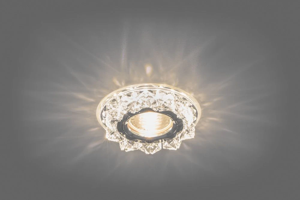 Светильник встраиваемый с разноцветной LED подсветкой Feron CD2542 MR16 прозрачный 27969 4