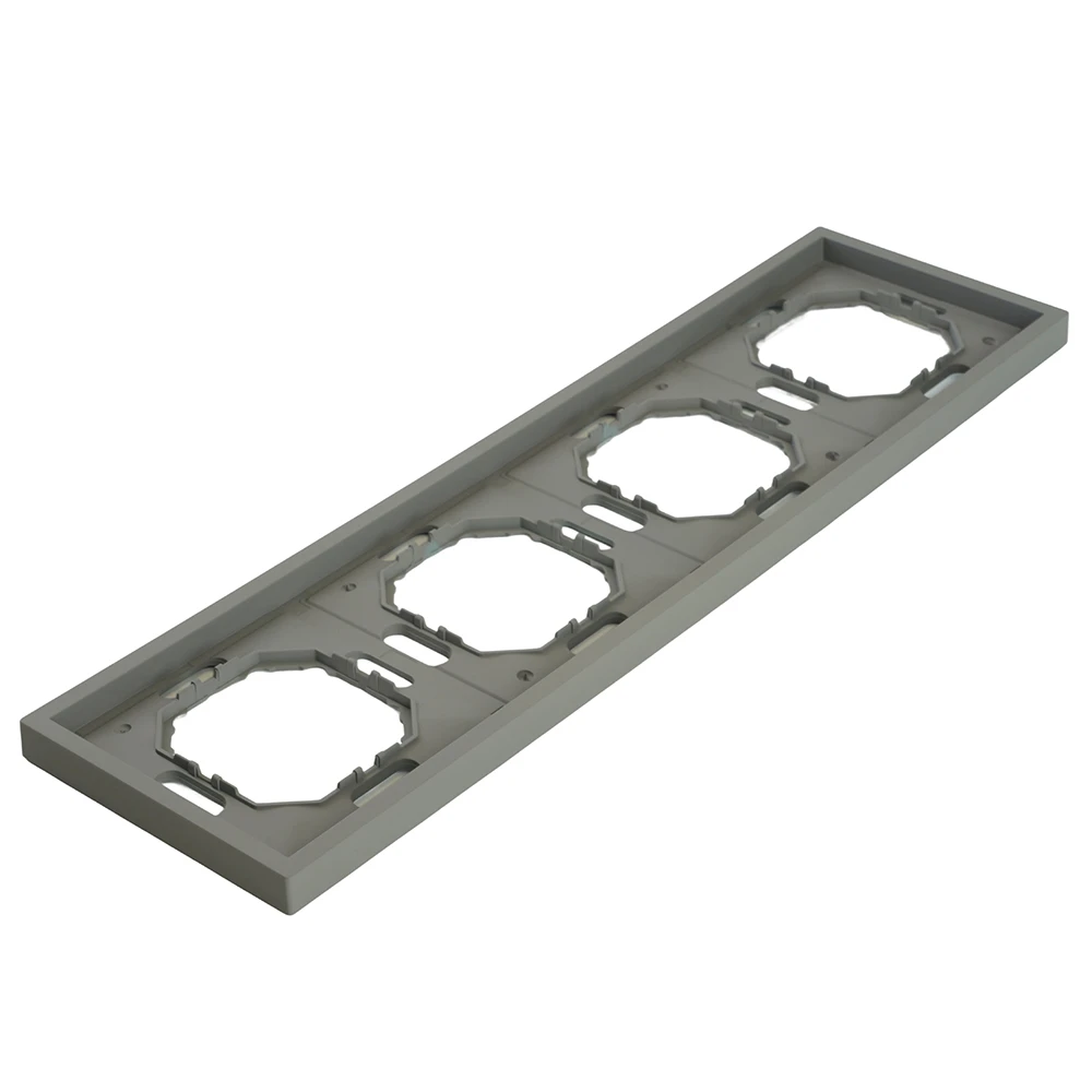 Рамка STEKKER, PFR00-5004-10 4-местная, серия Эмили, платиново-серый, soft touch 49965 3