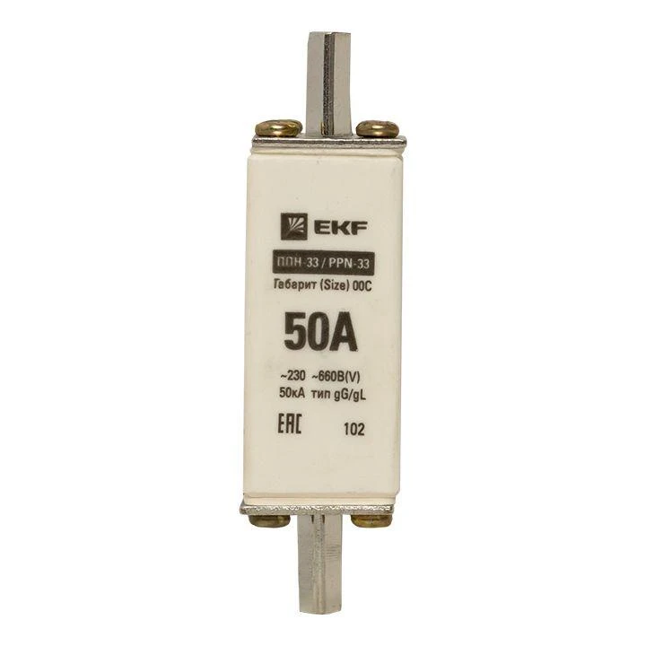 Вставка плавкая ППН-33 100/50А 50кА габарит 00C PROxima EKF fus-33/100/50 4
