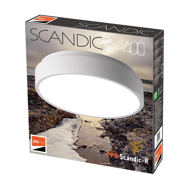 Светильник светодиодный декоративный PPB Scandic-R 36Вт 4000К IP20 настенно-потолочный бытовой WH JazzWay 5036826 5