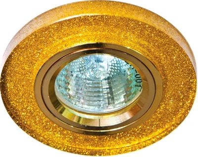 Светильник встраиваемый Feron 8060-2 потолочный MR16 G5.3 мерцающее золото 19709