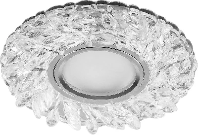 Светильник встраиваемый с белой LED подсветкой Feron CD915 потолочный MR16 G5.3 прозрачный 28987