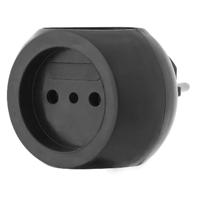 Разветвитель 3-м 6А IP20 Шар 220В черн. Rexant 11-1063-1