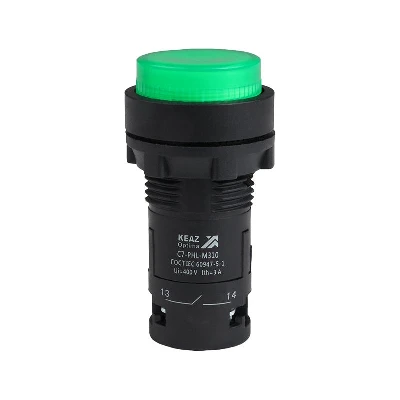 Кнопка с фиксацией с подсветкой OptiSignal Compact D22 С7-PHL-M310 зел. 1НО 230В AC XB7NJ03M1 КЭАЗ 362120