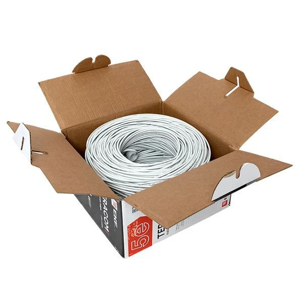 Кабель витая пара U/UTP кат.5E 4 пары 24 AWG solid LSZH нг(А)-HF сер. (м) TERACOM PRO EKF TRP-5EUTP-04LSH-GY-IN3 6