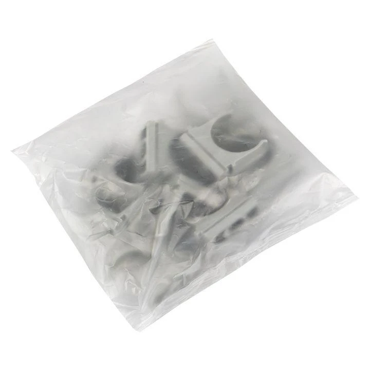 Держатель для труб (клипса) d20мм сер. (уп.10шт) Plast EKF derj-z-20n-r 5