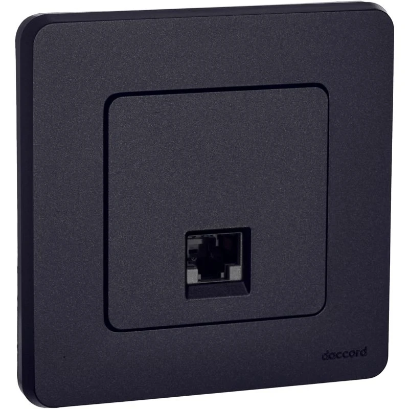 Розетка компьютерная СП Inspiria RJ45 кат.5E UTP IP20 антрацит IEK 673828 2