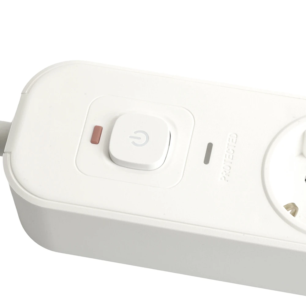 Сетевой фильтр 3-местный с/з STEKKER 3x1мм2, 1,8 м, 250В, 16А, 2 USB-A+2 Type-C, серия Nova, белый 50099 5