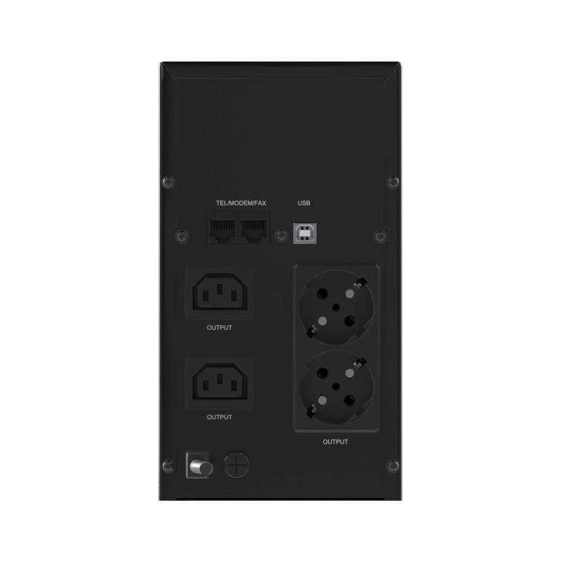 Источник бесперебойного питания ИБП линейно-интерактивный Info LCD 2000В.А/1200Вт 1/1.2xIEC C13 2xSchuko USB + RJ45 LCD 2x9A.ч DKC INFOLCD2000SI 3