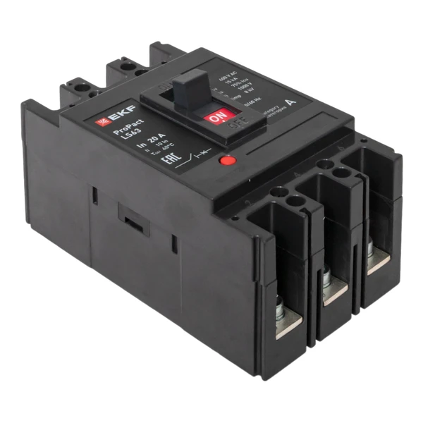 Выключатель автоматический 3п 20А 15кА LS63 ProPact EKF mccb-63-15-3-20-ls 10
