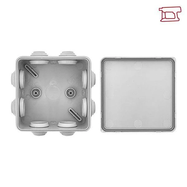 Коробка распределительная КМР-030-031 85х85х40 IP55 с крышкой для прямого монтажа 8 мембранных вводов сер. EKF plc-kmr-030-031 1