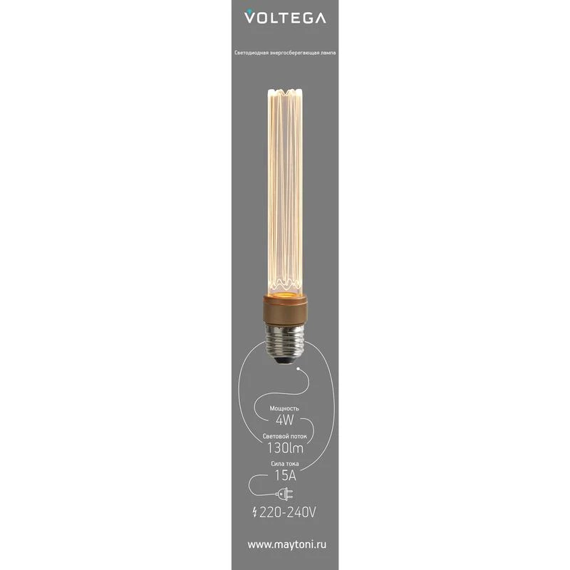 Лампа светодиодная филаментная Loft 271 T30 4Вт 1800К E27 DIM Voltega 8570 2