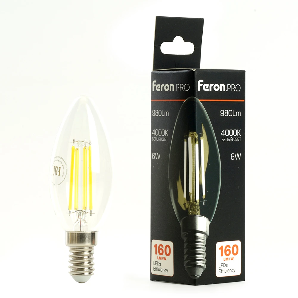 Лампа светодиодная Feron.PRO LB-1206 Свеча E14 6W 175-265V 4000K 51245 7
