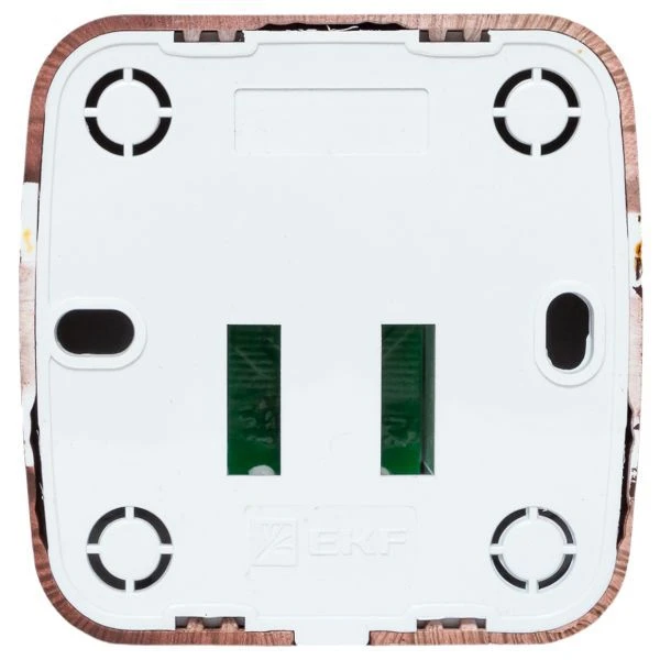 Розетка компьютерная 1-м ОП Минск RJ45 1А 120В темн. дерево EKF EGK01-035-40 3