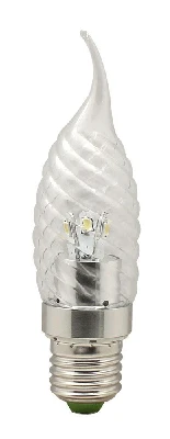 Лампа светодиодная, 6LED(3.5W) 230V E27 6400K хром, LB-78 25363