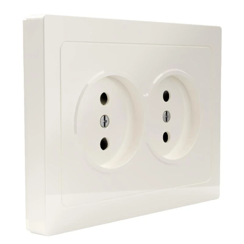Розетка 2-м СП Pixel 16А IP20 без заземл. в сборе беж. TOKOV ELECTRIC TKE-PX-R2F-C02 2
