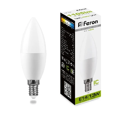 Лампа светодиодная Feron LB-970 Свеча E14 13W 175-265V 4000K 38108