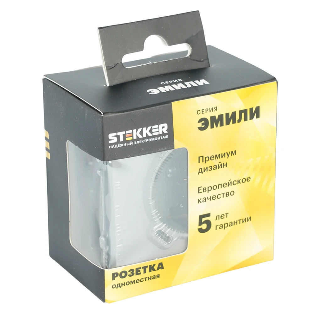 Розетка 1-местная з/ш с/з 16А + USB + Type C (механизм), Stekker, 250В, 20W, серия Эмили, платиново-серый, soft-touch, RST16-5119-10 50219 5