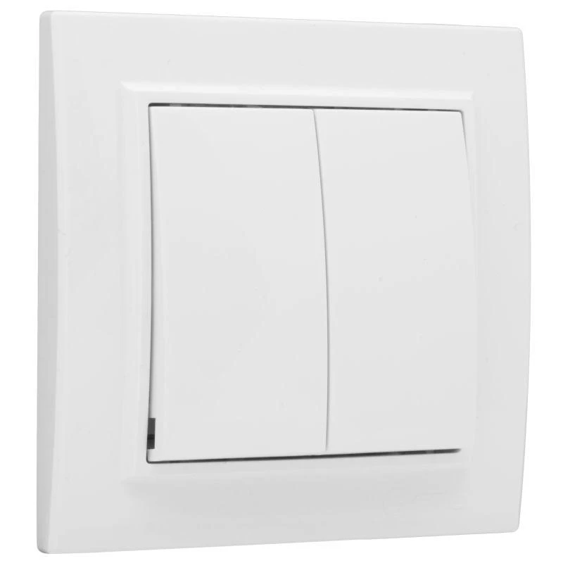 Выключатель 2-кл. СП Минск 10А IP20 бел. Basic EKF ERV10-023-10 1