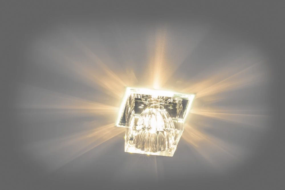 Светильник встраиваемый с белой LED подсветкой Feron JD55 потолочный JCD9 G9 прозрачный 27795 1