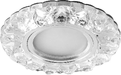 Светильник встраиваемый с белой LED подсветкой Feron CD908 потолочный MR16 G5.3 прозрачный 28891