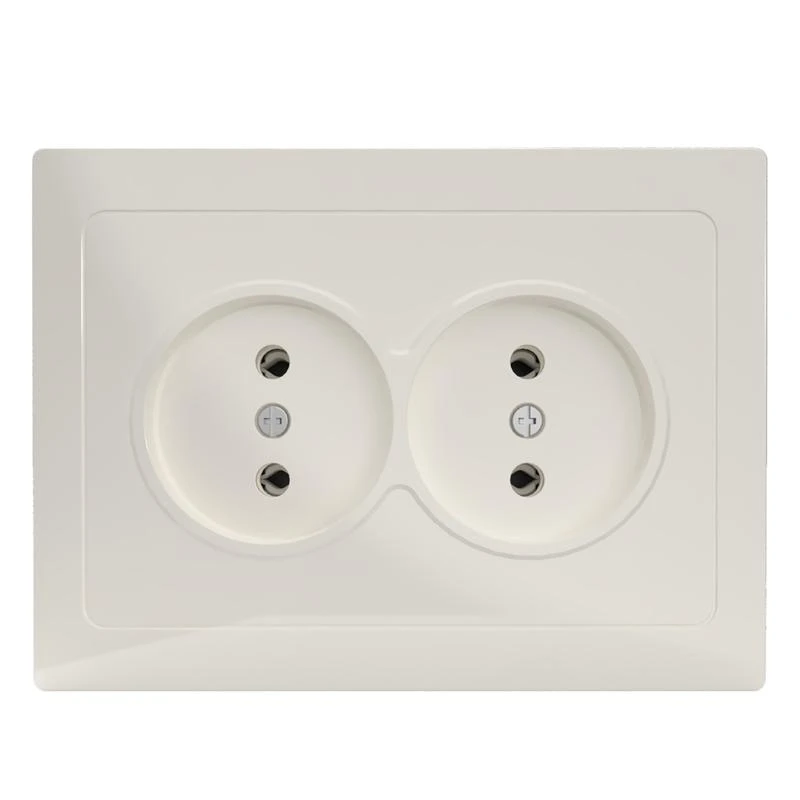 Розетка 2-м СП Pixel 16А IP20 без заземл. в сборе беж. TOKOV ELECTRIC TKE-PX-R2F-C02 1
