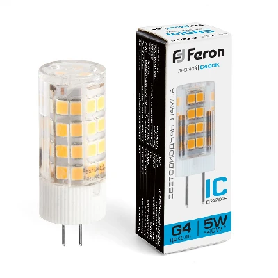 Лампа светодиодная Feron LB-432 G4 5W 175-265V 6400K 25862