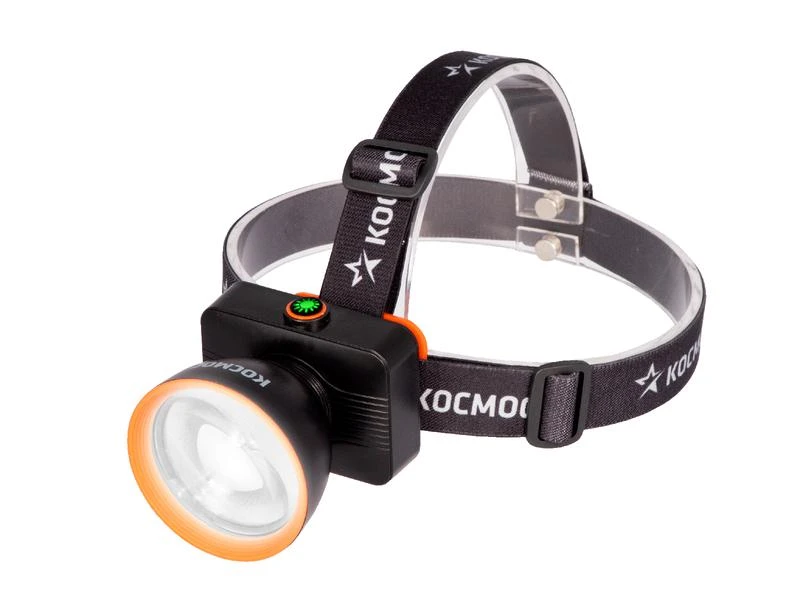 Фонарь налобный аккум. 15Вт Laser LED/ 3000мА.ч ABS пластик линза Френеля КОСМОС KOC533Lit 2