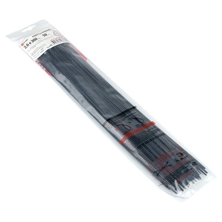 Хомут P6.6 3.6x300 FlexLock стандартный черн. (уп.50шт) PROxima EKF plc-fl-ctsb-3.6x300-r 1