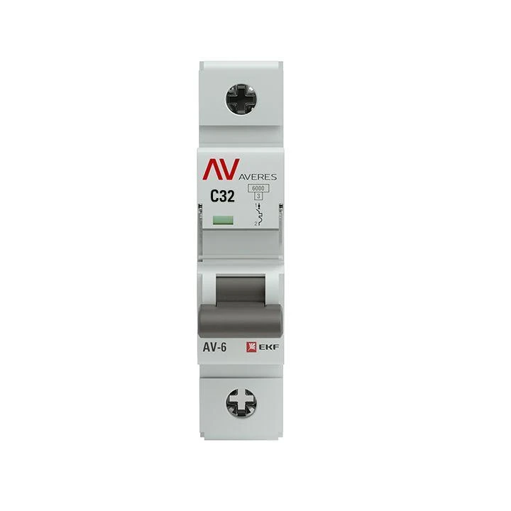 Выключатель автоматический модульный 1п C 32А 6кА AV-6 AVERES EKF mcb6-1-32C-av 1