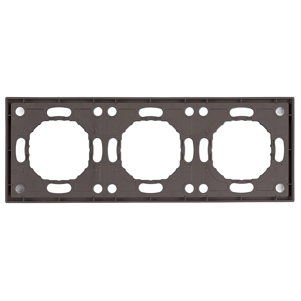 Рамка STEKKER, PFR00-5003-09 3-местная, серия Эмили, антрацит, soft touch 49938 3