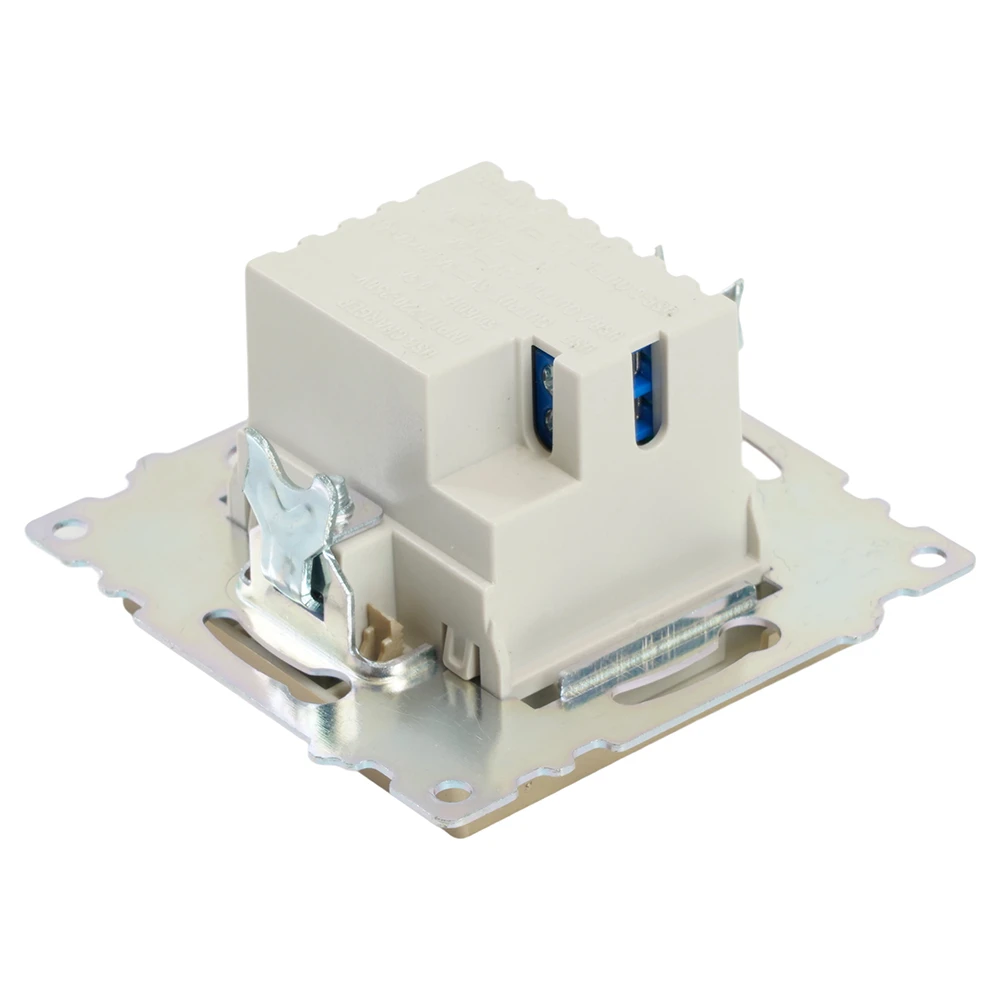 Розетка 2-местная USB + type C, STEKKER GLS10-7116-04, 250В, 3А, max 20W,серия Катрин, шоколад 50057 10