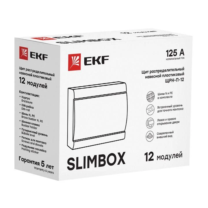 Щит ЩРН-П-12 "SlimBox" IP41 бел. дверца PROxima EKF sb-n-12w 2