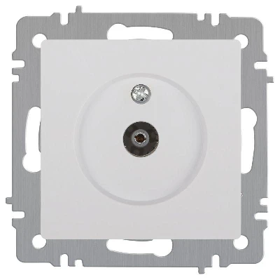 Розетка телевизионная одиночная TV СП Accent 6-301-01 IP20 бел. Intro Б0063601